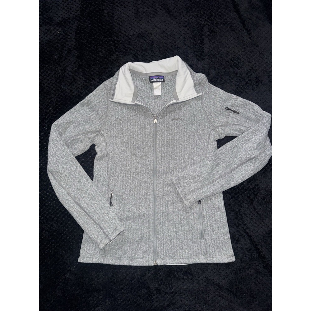 Patagonia Women's Light Gray Cable Jacket Full‎ Zip Size Medium